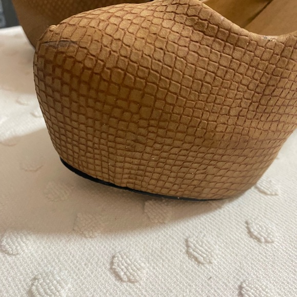Just Fab Tan Reptile Print Skyla Heel - Picture 10 of 16